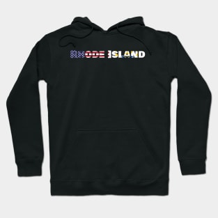 Rhode Island State Flag/ American Flag logo Hoodie